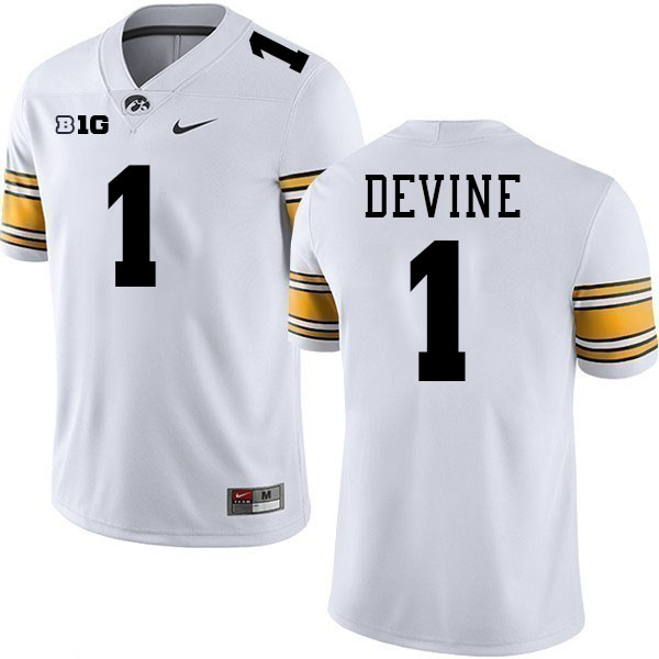 Aubrey Devine Iowa Jersey,University Of Iowa Hawkeyes Fotoball Uniforms,Jersey,Gears-White